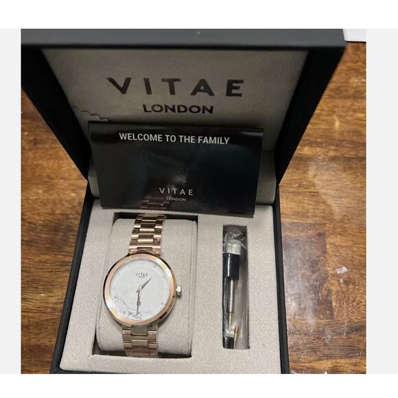 Vitae London Watch Women Elmington Rose Gold Tone Stainless Steel Bracelet 36mm - Picture 3 of 4